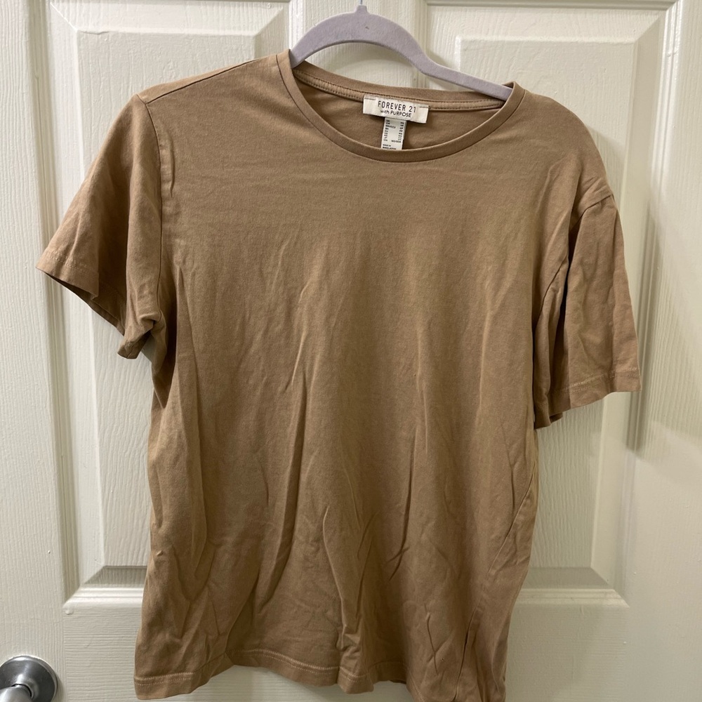 Forever 21 Light Brown Tee